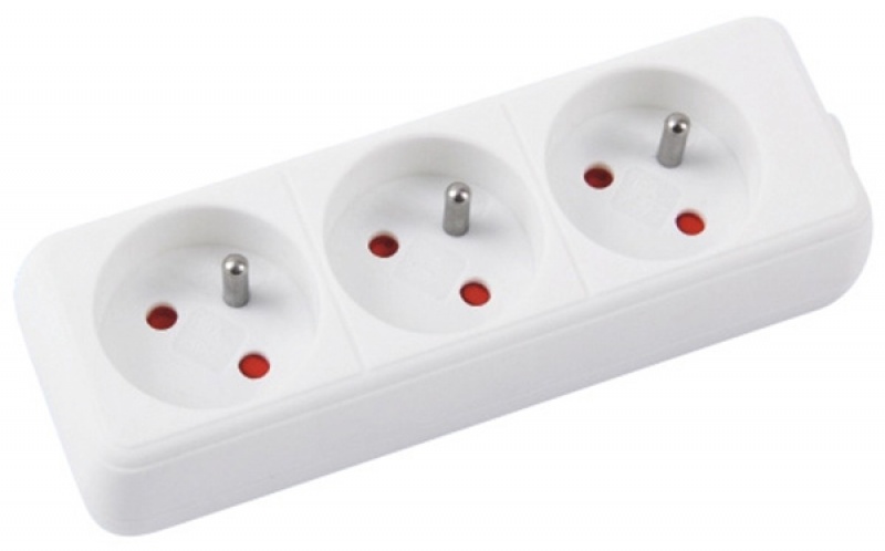 Przedłużacz OFFICE PRODUCTS, 3 gniazda, 3m, z uziemieniem, biały - obrazek 2