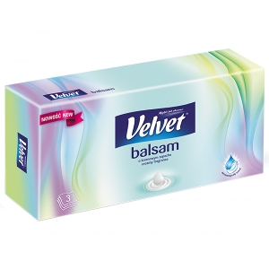 Chusteczki Velvet BALSAM O KREMOWYM ZAPACHU 70szt  3 warstwy
