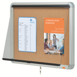 Szklana korkowa gablota wewnętrzna Nobo  4 xA4