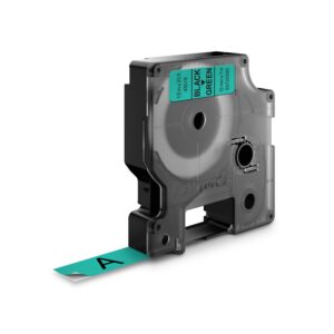 Taśma Dymo 45019 D1 12mm x 7m zielona/czarny nadruk