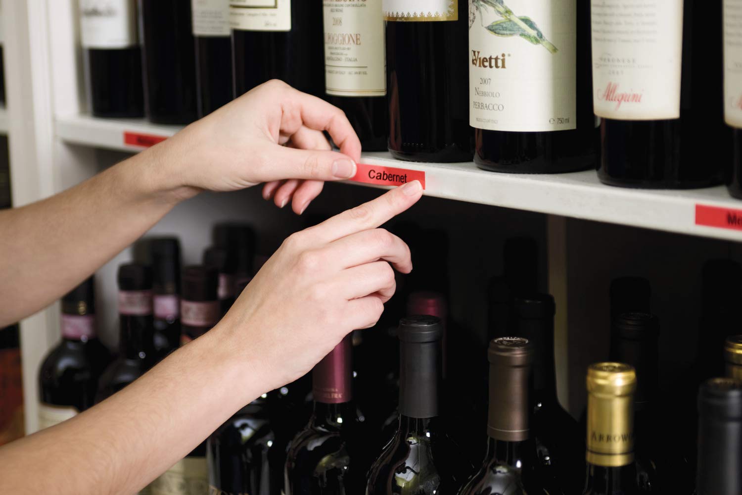 Taśma Dymo 45017 D1 12mm x 7m czerwona/czarny nadruk - obrazek 3