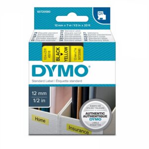 Taśma Dymo 45018 D1 12mm x 7m żółta/czarny nadruk