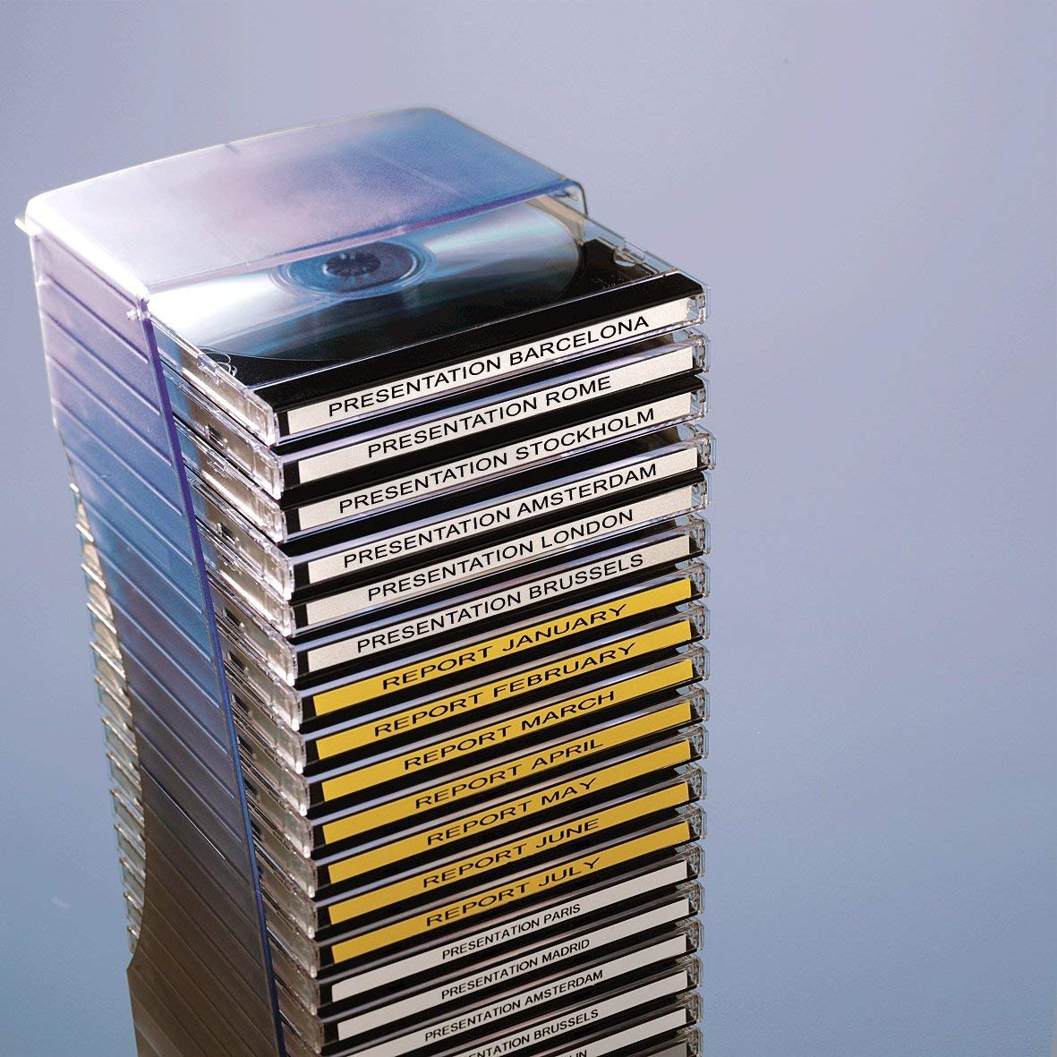 Taśma Dymo 45018 D1 12mm x 7m żółta/czarny nadruk - obrazek 2