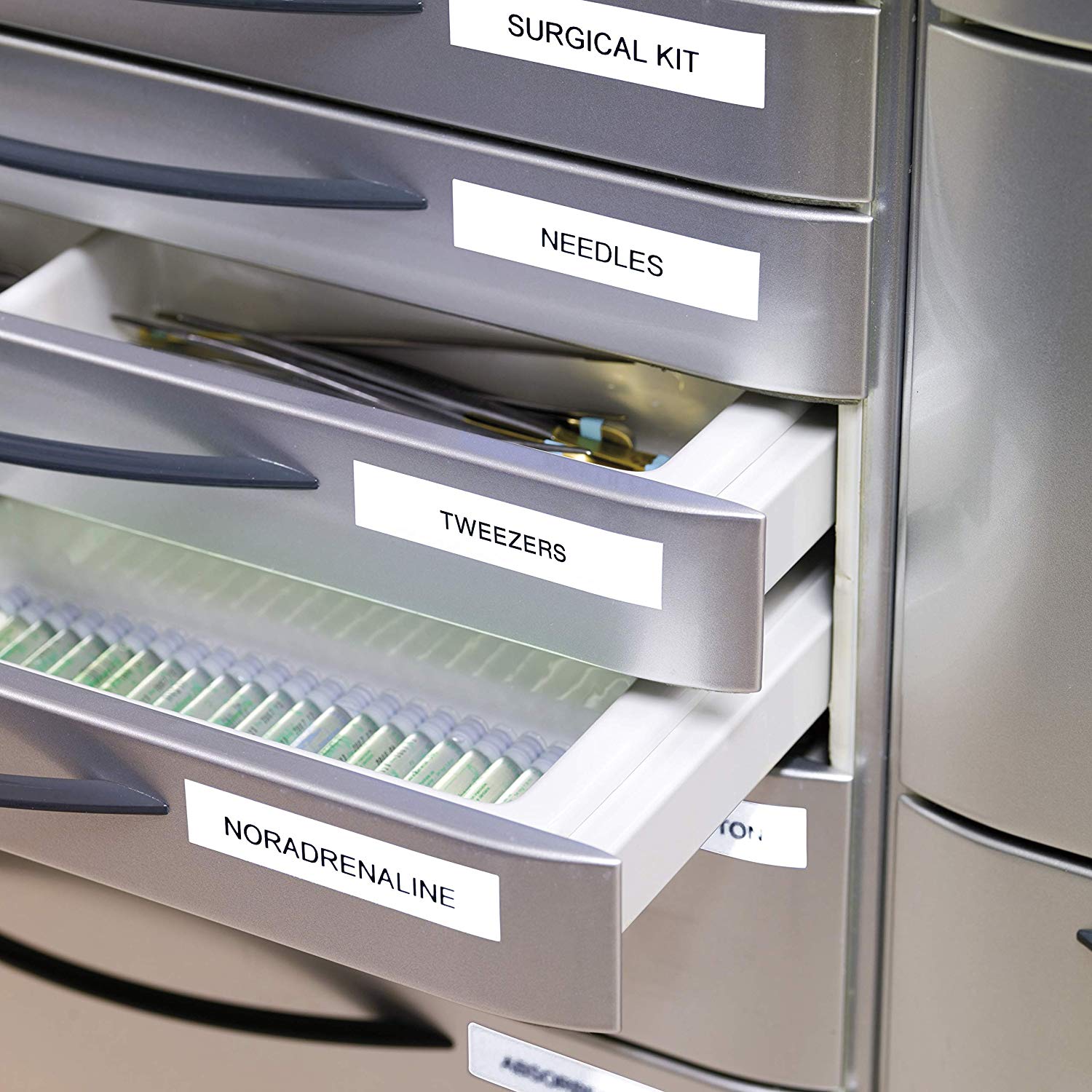 Taśma Dymo 43613 D1 6mm x 7m biała/czarny nadruk - obrazek 2