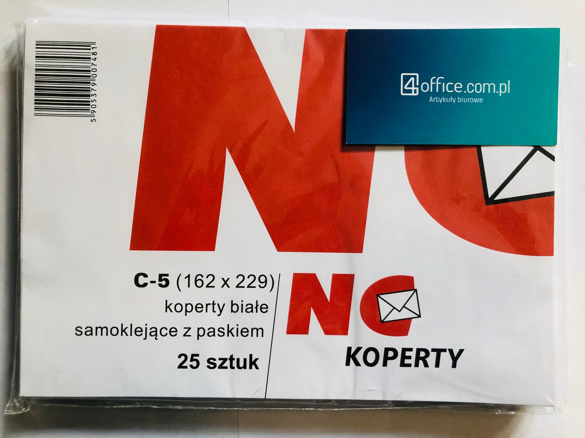 Koperta C5 HK (odrywany pasek) biała (25szt )NC