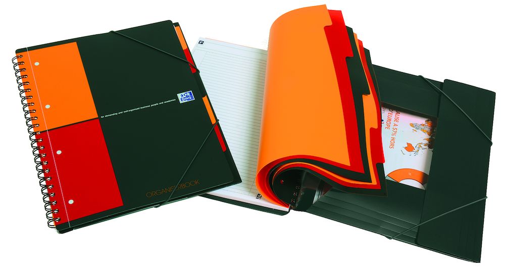 Kołonotatnik OXFORD INTERNATIONAL ORGANISERBOOK z teczką A4+ 80 kartek kratka - obrazek 2