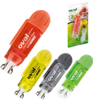 Korektor OVAL w taśmie 5mm x 6m - QCR-506 z klipem+ wkład 160-2180