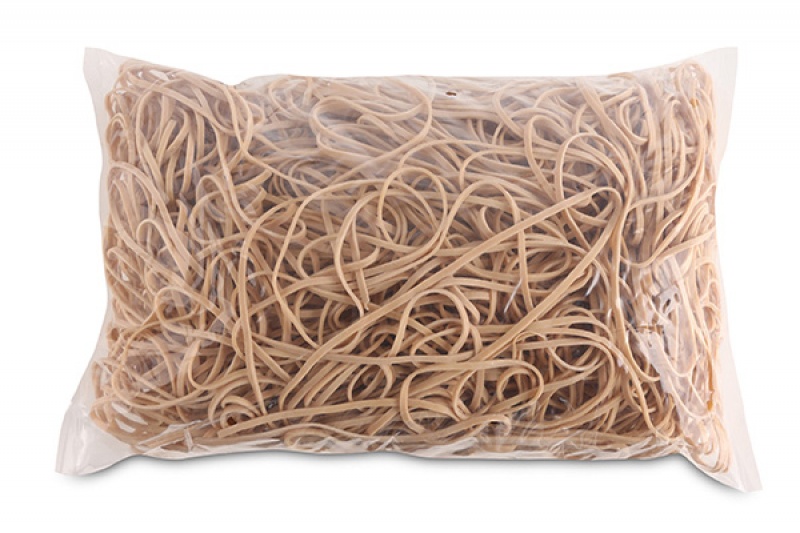 Gumki recepturki OFFICE PRODUCTS, średnica 130mm, 1,5x3mm, 60% kauczuku, 1000g, zgrzewka, naturalne - obrazek 2