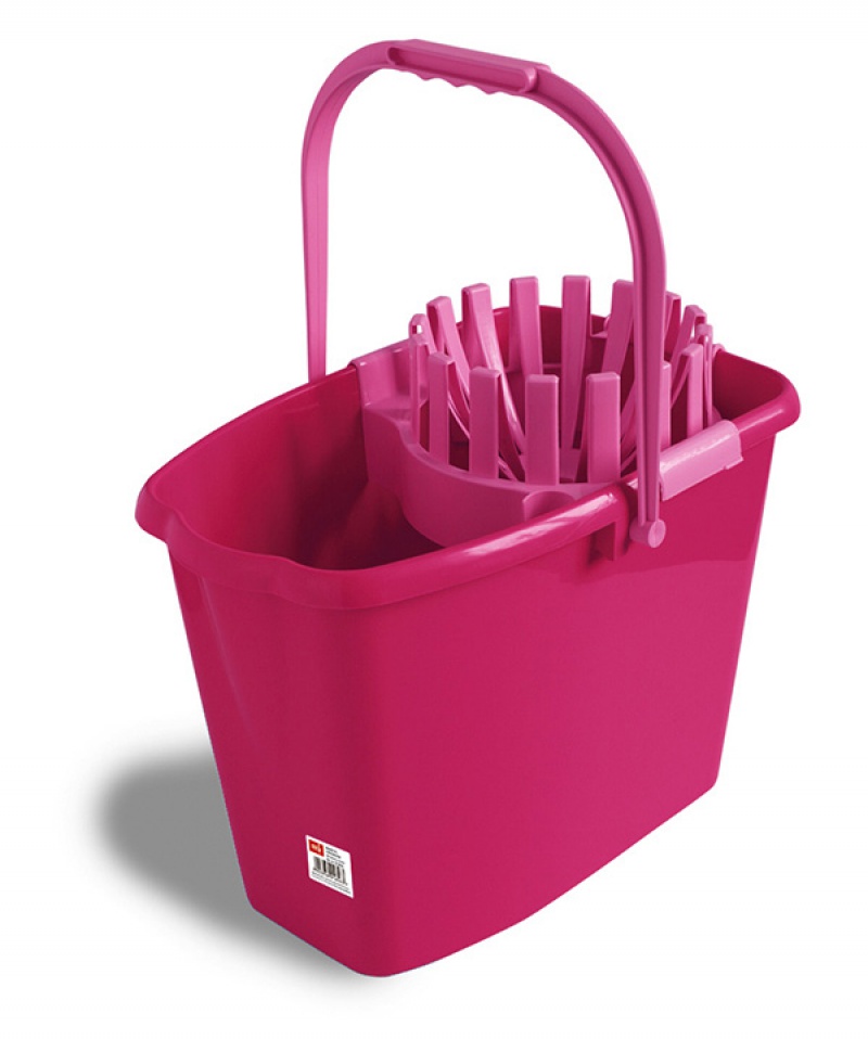 Wiadro ANNA ZARADNA, z wyciskaczem, 10 l, mix kolorów - obrazek 4