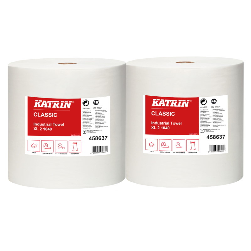 Czyściwo KATRIN białe 250mmx280m 2warstwowe XL2 cena za2 rolki