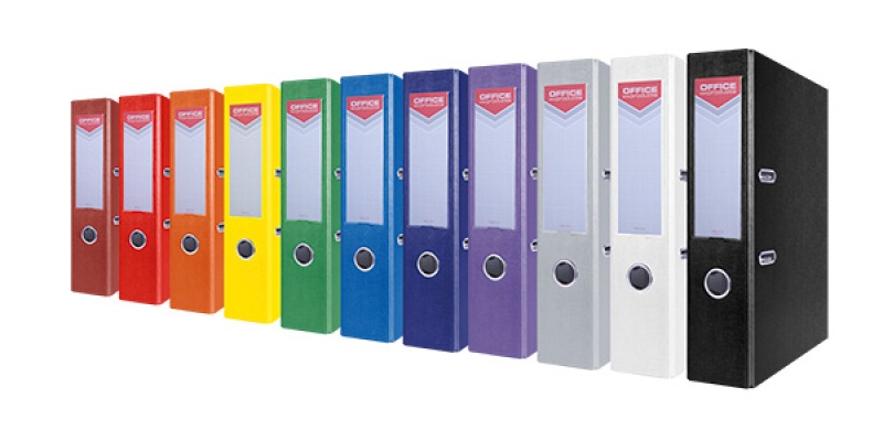 Segregator OFFICE PRODUCTS Officer, PP, A4/75mm, czarny - obrazek 2