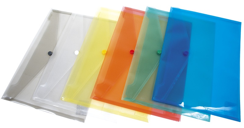 Teczka kopertowa DONAU zatrzask, PP, A7, 180mikr., transparentna - obrazek 2