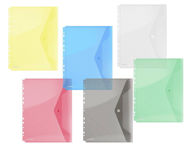 Teczka kopertowa DONAU zatrzask, PP, A4, 200mikr., z europerforacją, czerwona - obrazek 2