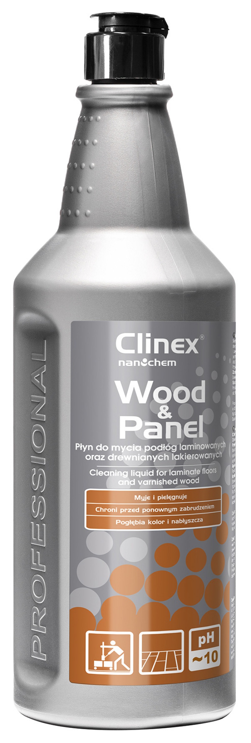 Płyn CLINEX Wood&Panel, do mycia laminowanych podłóg drewnianych i lakierowanych, 1l - obrazek 2
