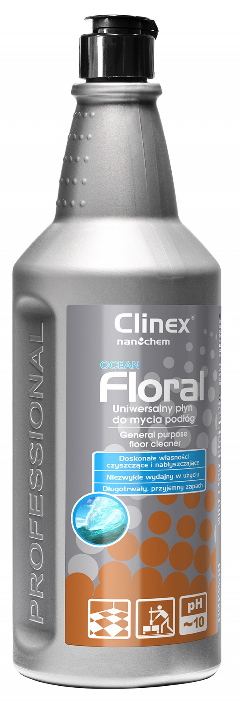 Uniwersalny płyn CLINEX Floral, do mycia podłóg, Ocean, 1l - obrazek 3