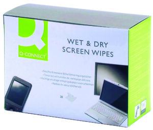 Chusteczki do czyszczenia ekranów TFT/LCD Q-CONNECT, 2x20szt.
