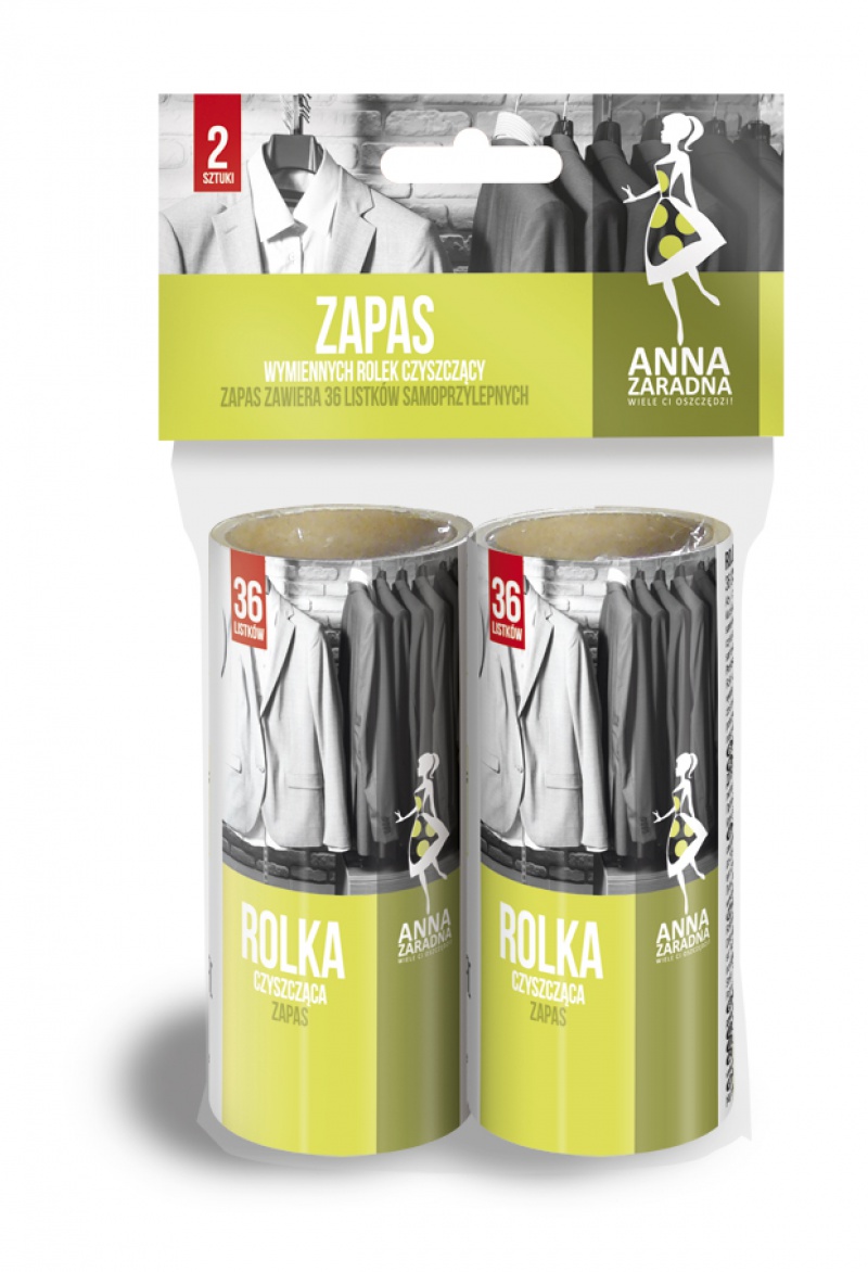 Zapas wymiennych rolek czyszczących ANNA ZARADNA, 2 szt., biały - obrazek 2