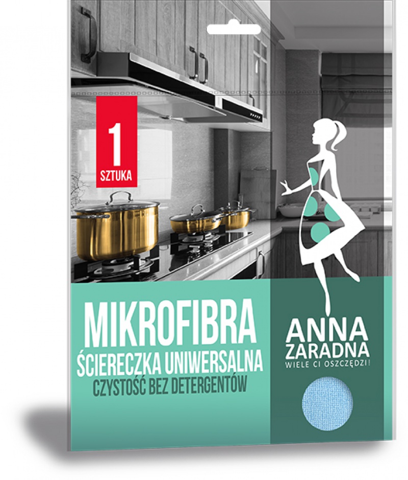 Mikrofibra ściereczka uniwersalna, ANNA ZARADNA, 1 szt., niebieski - obrazek 2