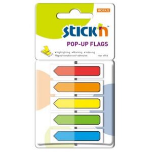 Zakładki indeksujące Stick"n w podajniku z nadrukiem strzałka (150 sztuk)