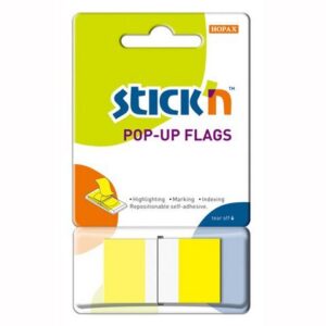Zakładki indeksujące Stick"n w podajniku 45X25mm 50 żółte