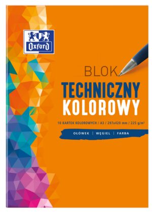 Blok techniczny OXFORD A3 10k 225G KOLOR