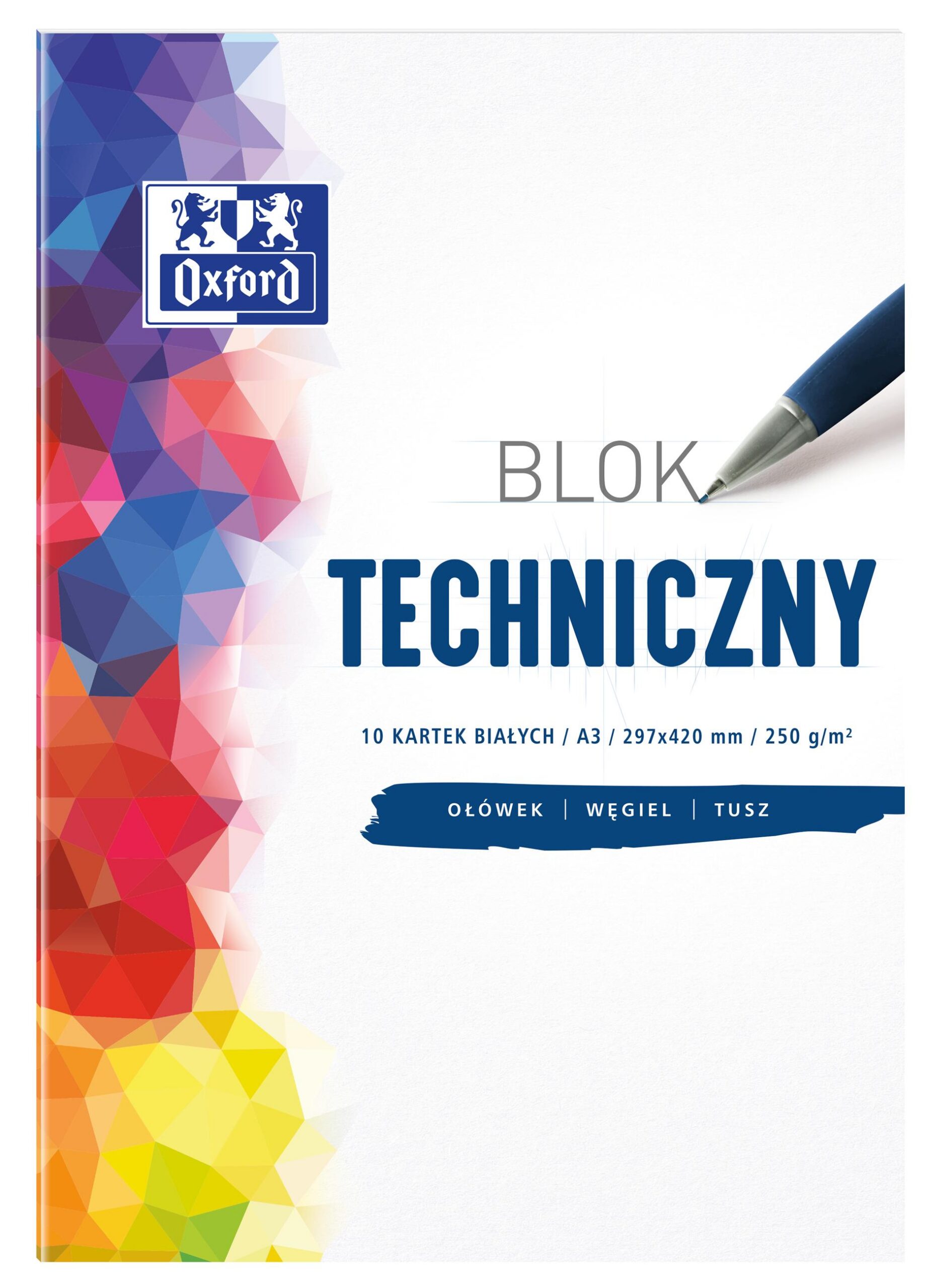 Blok techniczny OXFORD A3 10k 250G biały