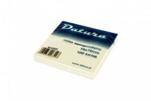 Bloczek samoprzylepny DOTTS 75x75 żółty 100 kartek (NS75/75D)