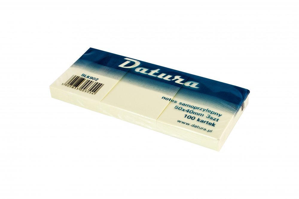 Bloczek samoprzylepny DOTTS 40x50 żółty 100 kartek (3szt) (NS40/50/3/D)