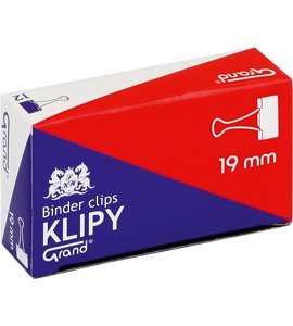Klipy biurowe  GRAND 19mm (12szt)