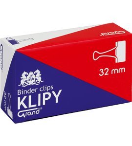 Klipy biurowe GRAND 32mm (12szt)