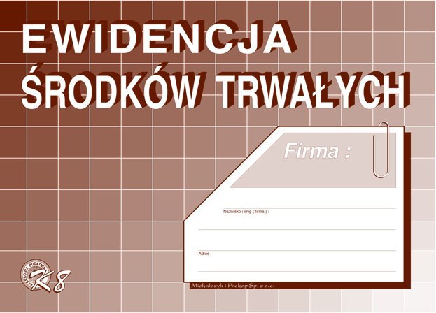 K8 Ewidencja środka trwałego A5