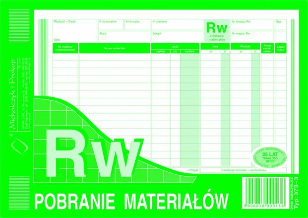 373-3 RW Pobranie materiałów. A5. wielokopia