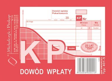 401-5 KP Dowód wpłaty A6 wielokopia