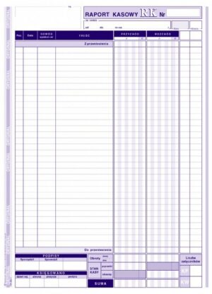 410-1 RK Raport kasowy A4