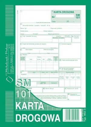 802-3 KD Karta Drogowa - samochód osobowy. A5. offset