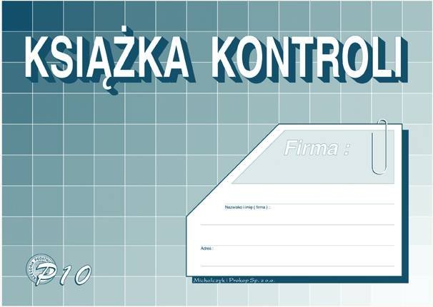 P10U Książka kontroli A5