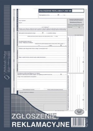 601-1 ZR Zgłoszenie reklamacji A4 o+2k