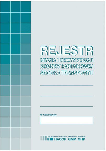 H91-3 Rejestr mycia i dezynfekcji komory ładunkowej środka transportu. A5. offset