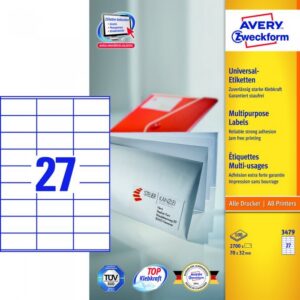 Etykiety Avery Zweckform 70*32(100)