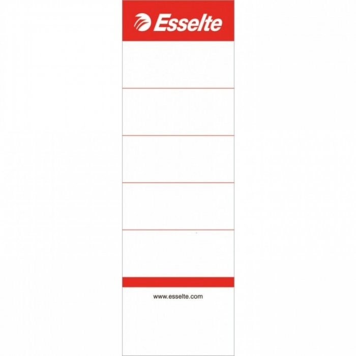Etykiety ESSELTE grzbietowe do segregatorów 75 mm. biały