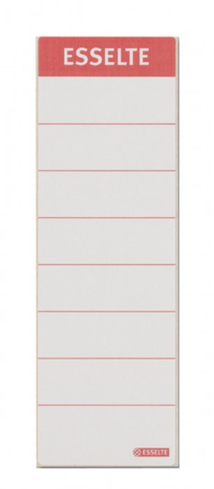 Etykiety ESSELTE grzbietowe do segregatorów(WĄSKICH) 50 mm. biały