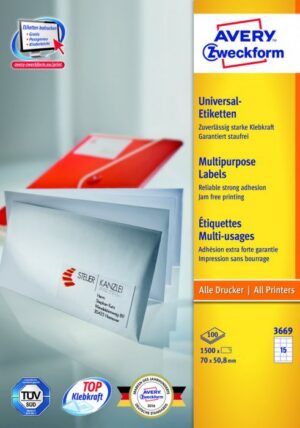 Etykiety Avery Zweckform70*50.8  3669 (100)