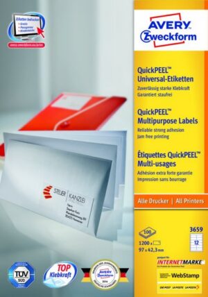 Etykiety Avery Zweckform 97*42.3  3659 (100)