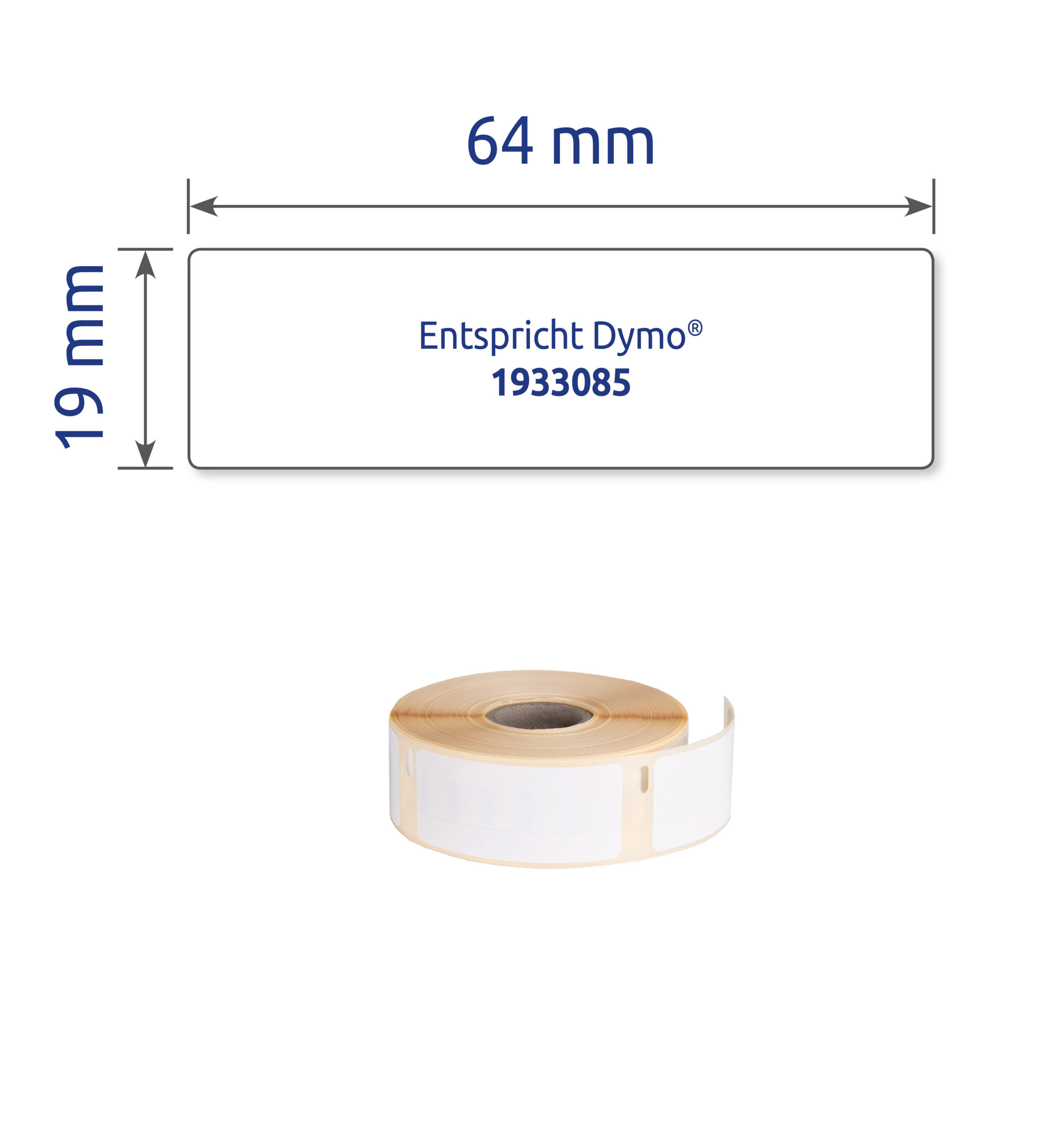 Etykiety Heavy Duty w rolce do drukarek termicznych; 450 etyk. / rolka. 19 x 64 mm. poliestrowe. trwałe. białe Avery Zwe