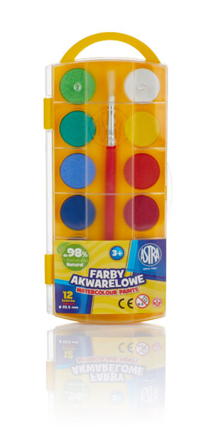 Farby akwarelowe GWASZE 12 kol.fi 23.5 mm b/pedzla. ASTRA 83216905