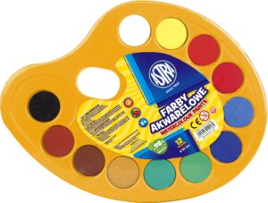 Farby akwarelowe GWASZE 12 kol.fi 30.0mm PALETKA ASTRA 83216903