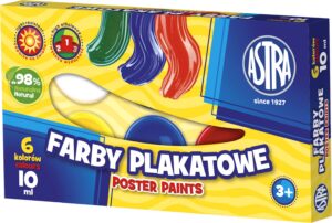 Farby plakatowe 6 kolorów 10ml