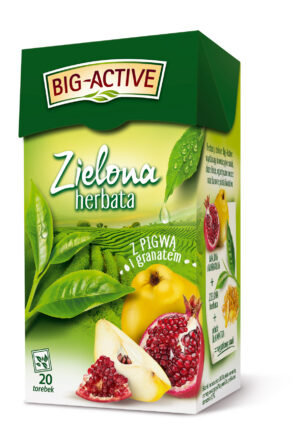 Herbata BIG-ACTIVE zielona PIGWA-GRANAT 20 torebek