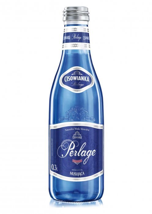Woda Cisowianka 0.3l Perlage gazowana szklana butelka karton 24szt