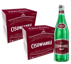 Woda CISOWIANKA 0.7l Silny gaz szklana butelka karton 12 butelek